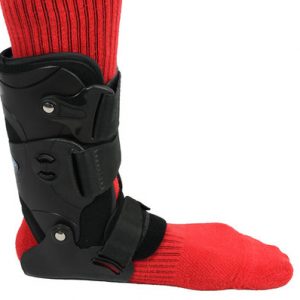 Ankle Brace modeled with red sock